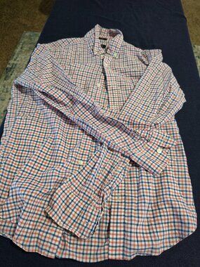J.Crew Mens Summer Shirt Slim Fit Plaid Red & Blue Checkered M